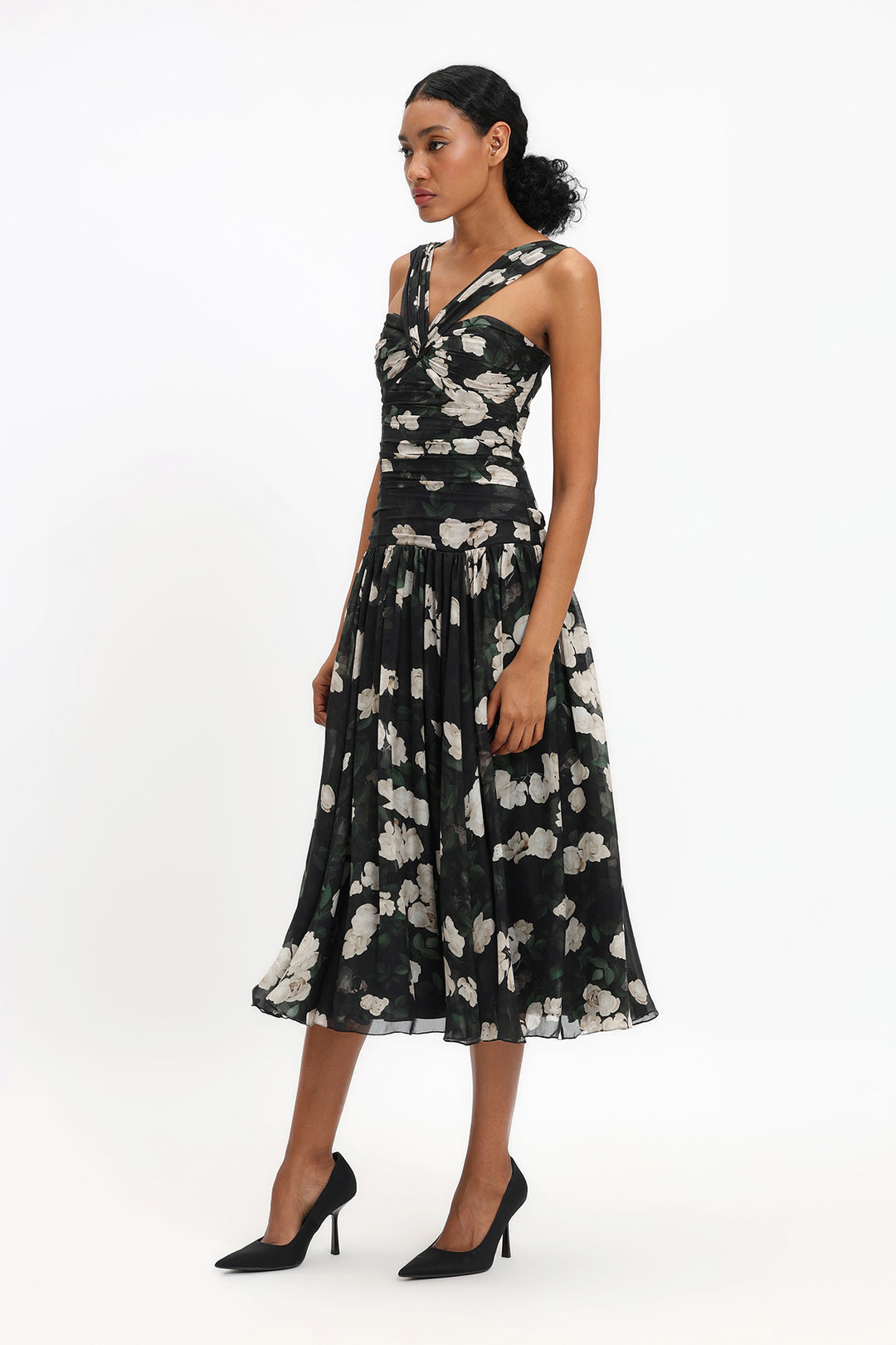 Drop- Waited Chiffon Midi