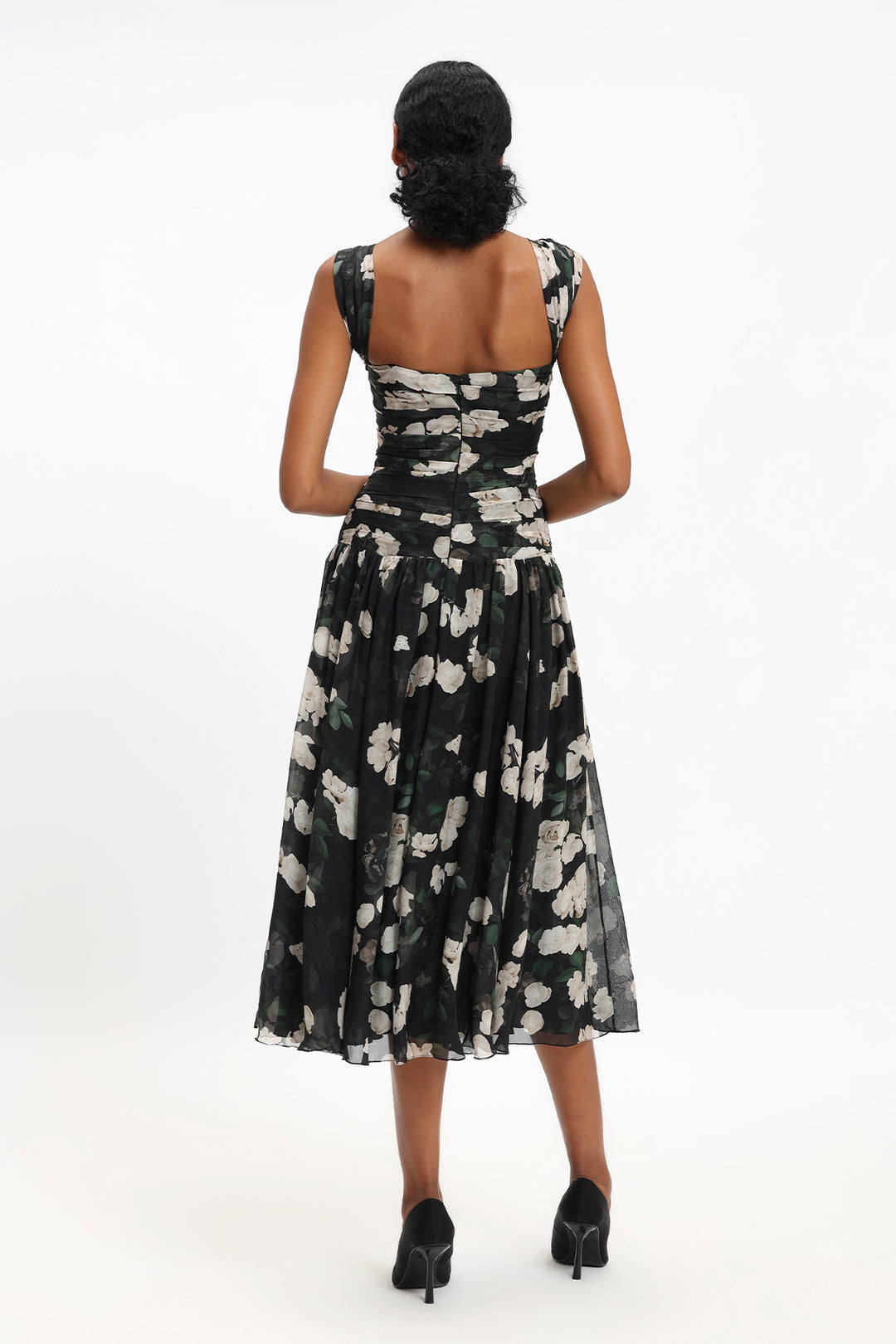 Drop- Waited Chiffon Midi