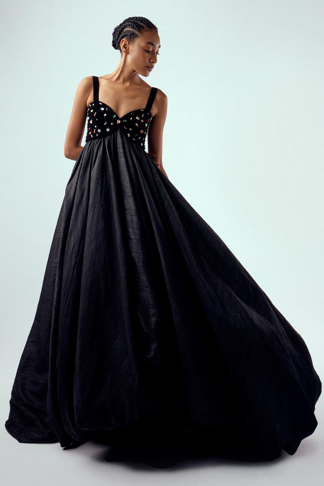 BALLOON HEM GOWN