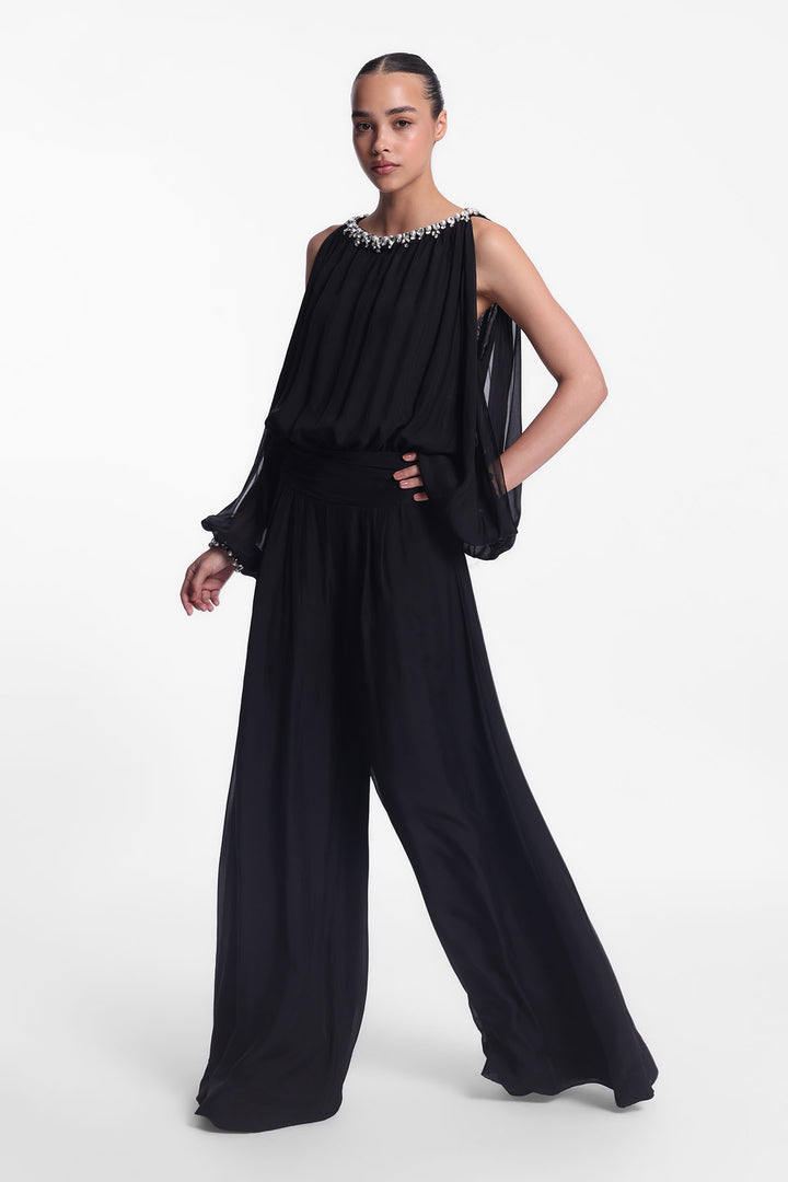 SLIT SLEEVE JUMPSUIT