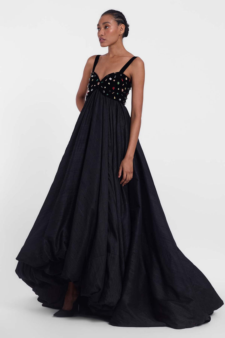 BALLOON HEM GOWN