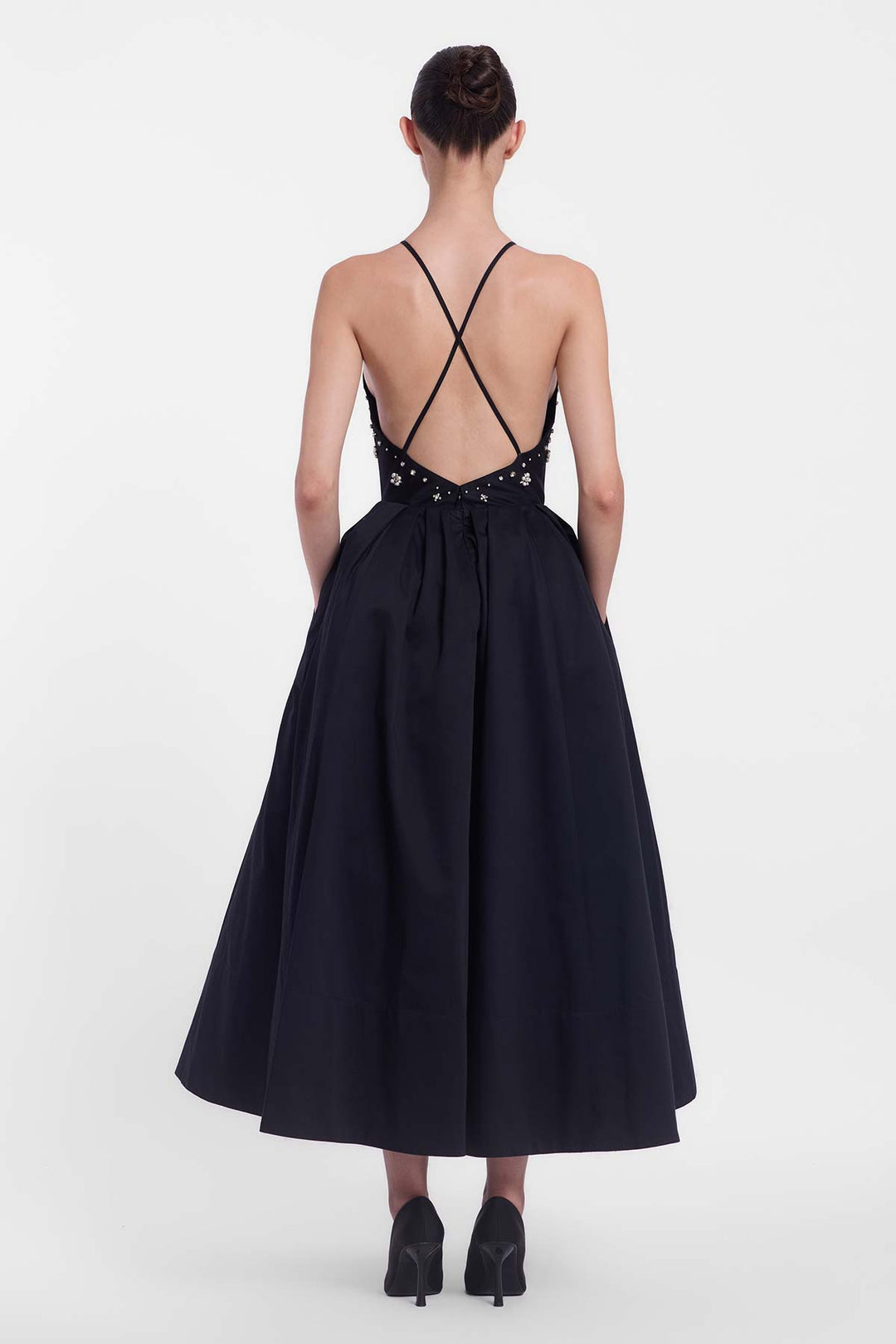 BACKLESS HALTER NECK MIDI